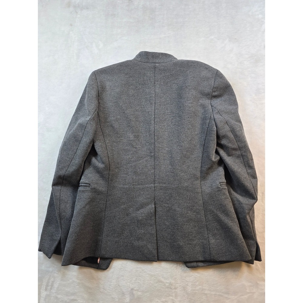 J.Crew Blazer Womens 0 Gray Open Front Collarless 365 Jacket Career Professional - Picture 3 of 10